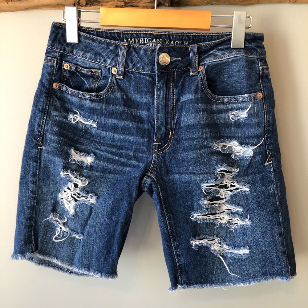 American Eagle | Mid Length Jean Shorts